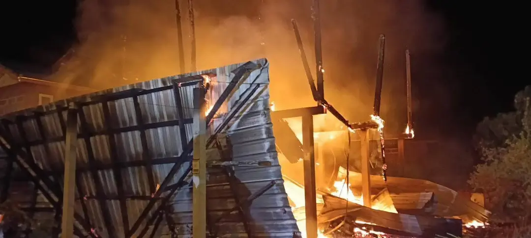 อำเภอด่านซ้าย จังหวัดเลย จัดตั้งศูนย์ช่วยเหลือผู้ประสบภัยอัคคีภัย  ที่โรงเรียนบ้านนาหมูม่น  ต.นาดี